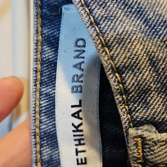 PTCLWide Leg Jeans High‎ Rise Distressed Relaxed Fit Denim Blue Size 28 - Picture 6 of 13